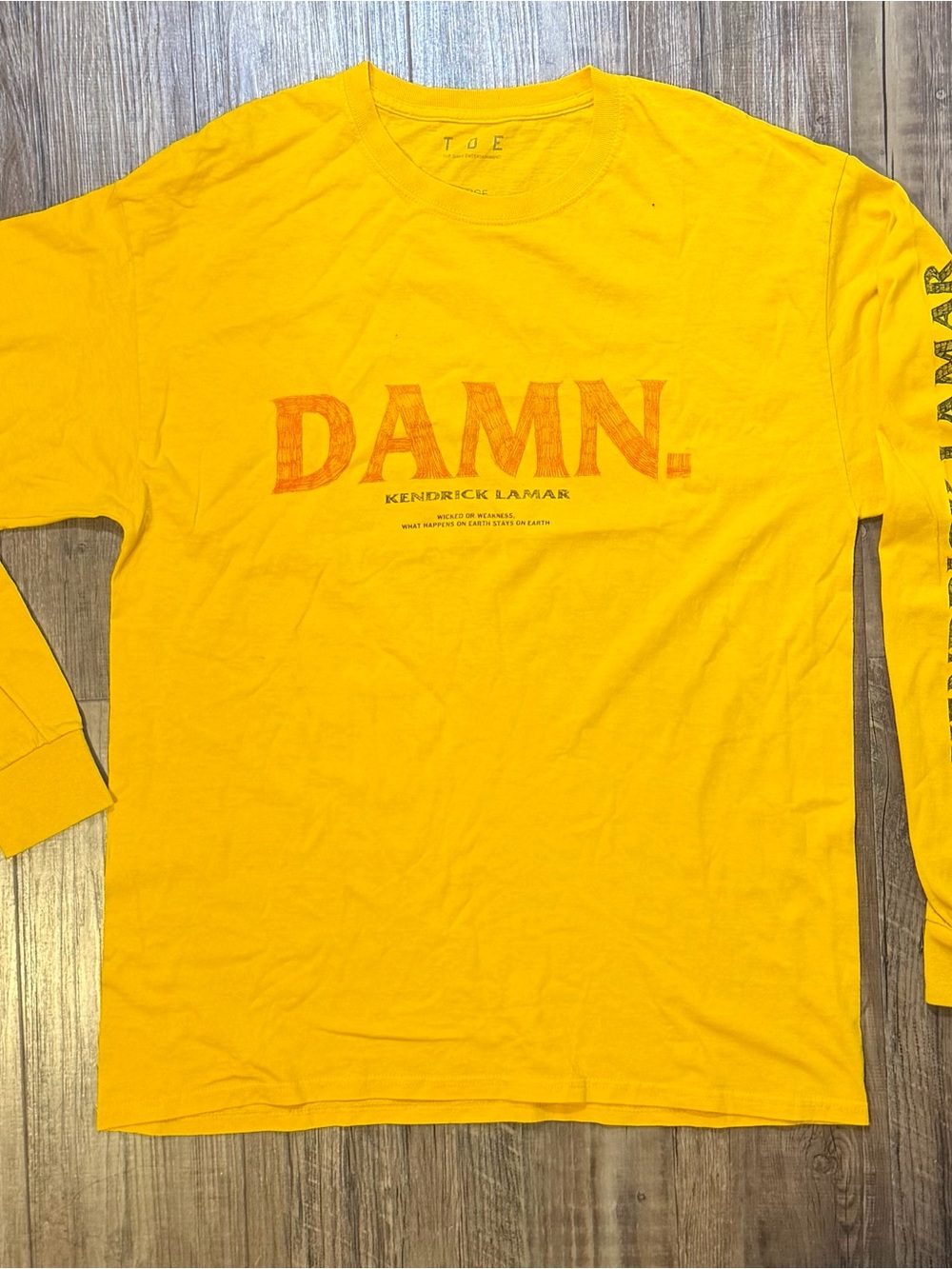 tde. DAMN. Long Sleeve Shirt in Yellow